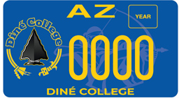 Diné College Warriors Small License plate image