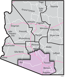 Southcentral District - ADOT Districts Map