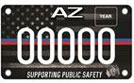 First Responder motorcycle license plate