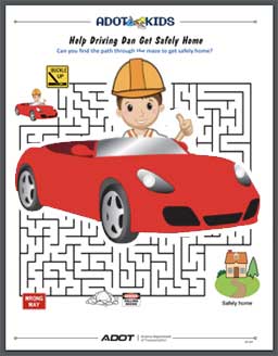 maze puzzle with Driving Dan