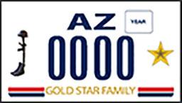 Gold Star Family mc plate
