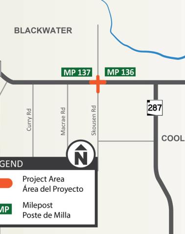 Project Map State Route 87 to Skousen Road Intersection Improvement Project