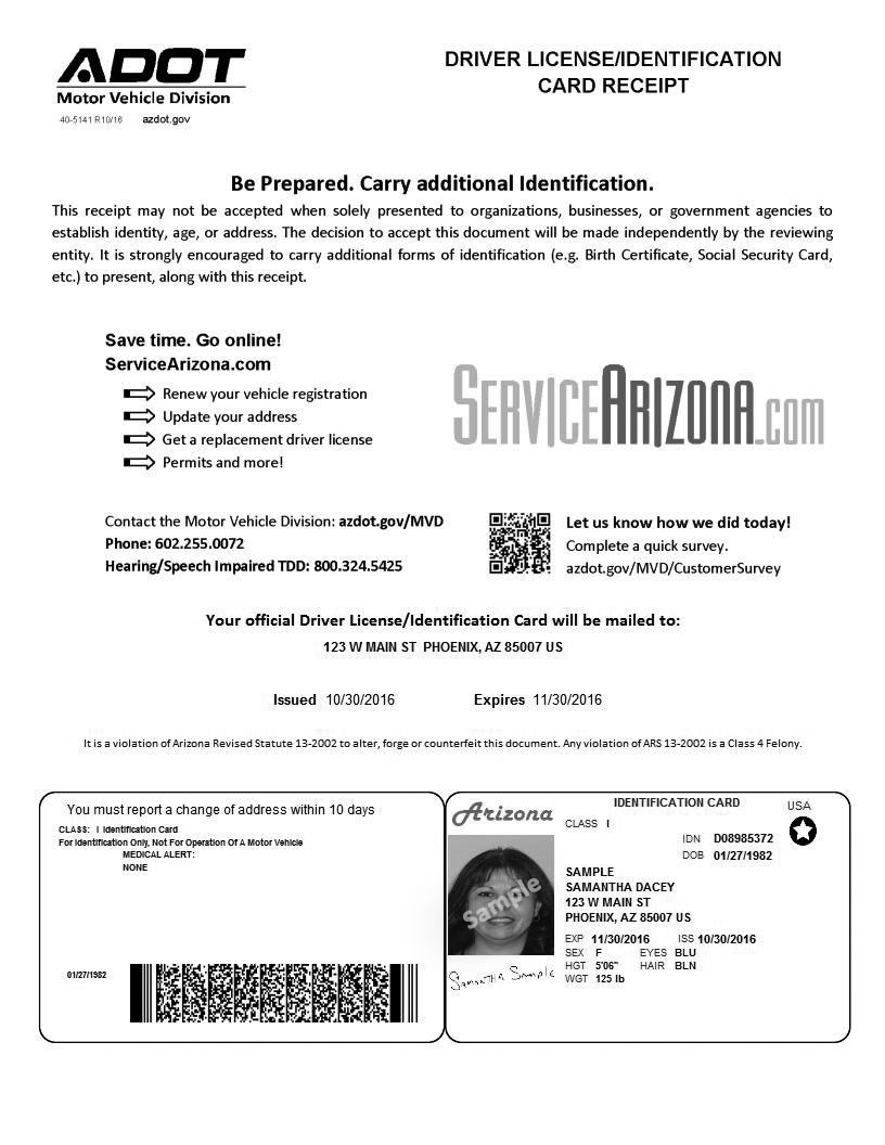 Identification Card Department Of Transportation