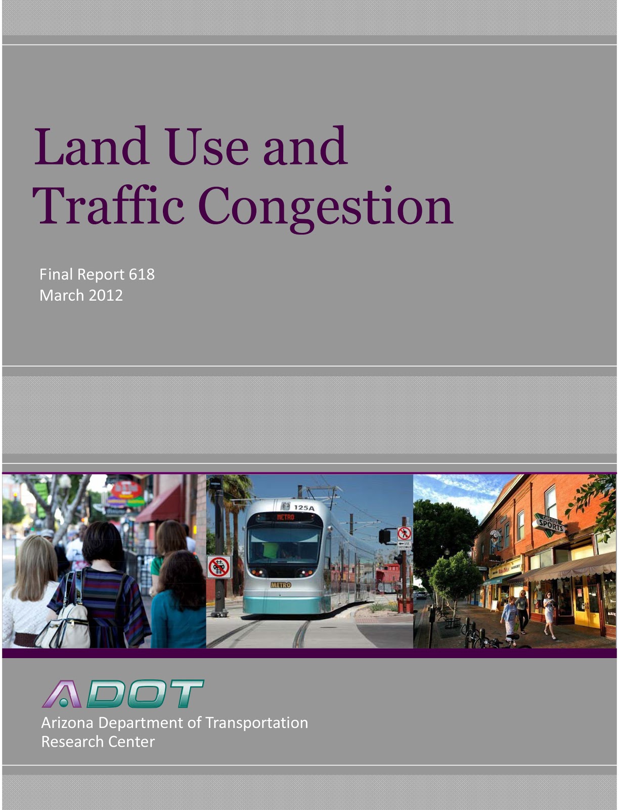 Land Use and Traffic Congestion Study Cover