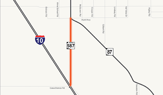 SR 587 project area map