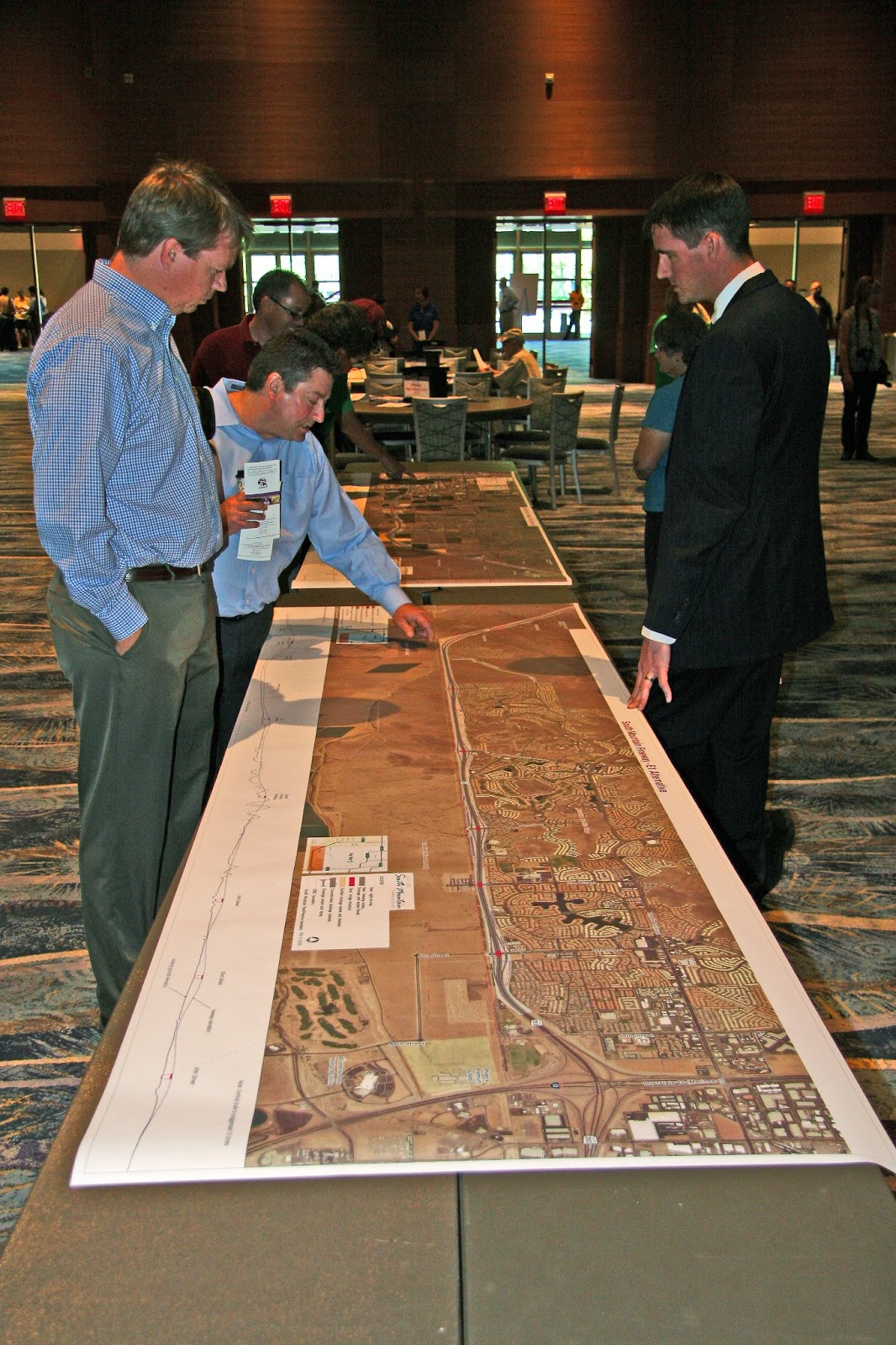 Citizens check out the Loop 202 map