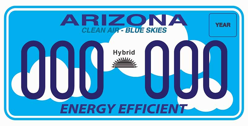Energy efficient sample license plate