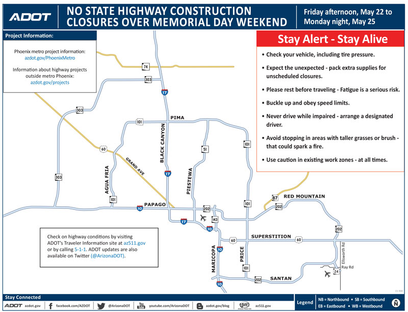 Memorial Day Weekend Closure Map Memorial Day Weekend Closure Map