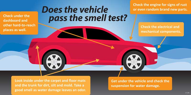 flood damaged vehicle warnings