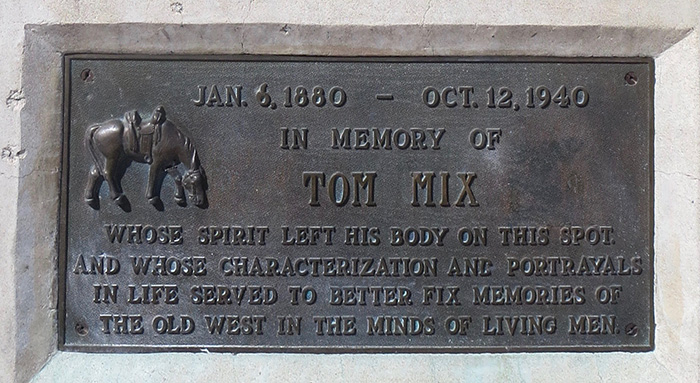 Tom Mix Plaque