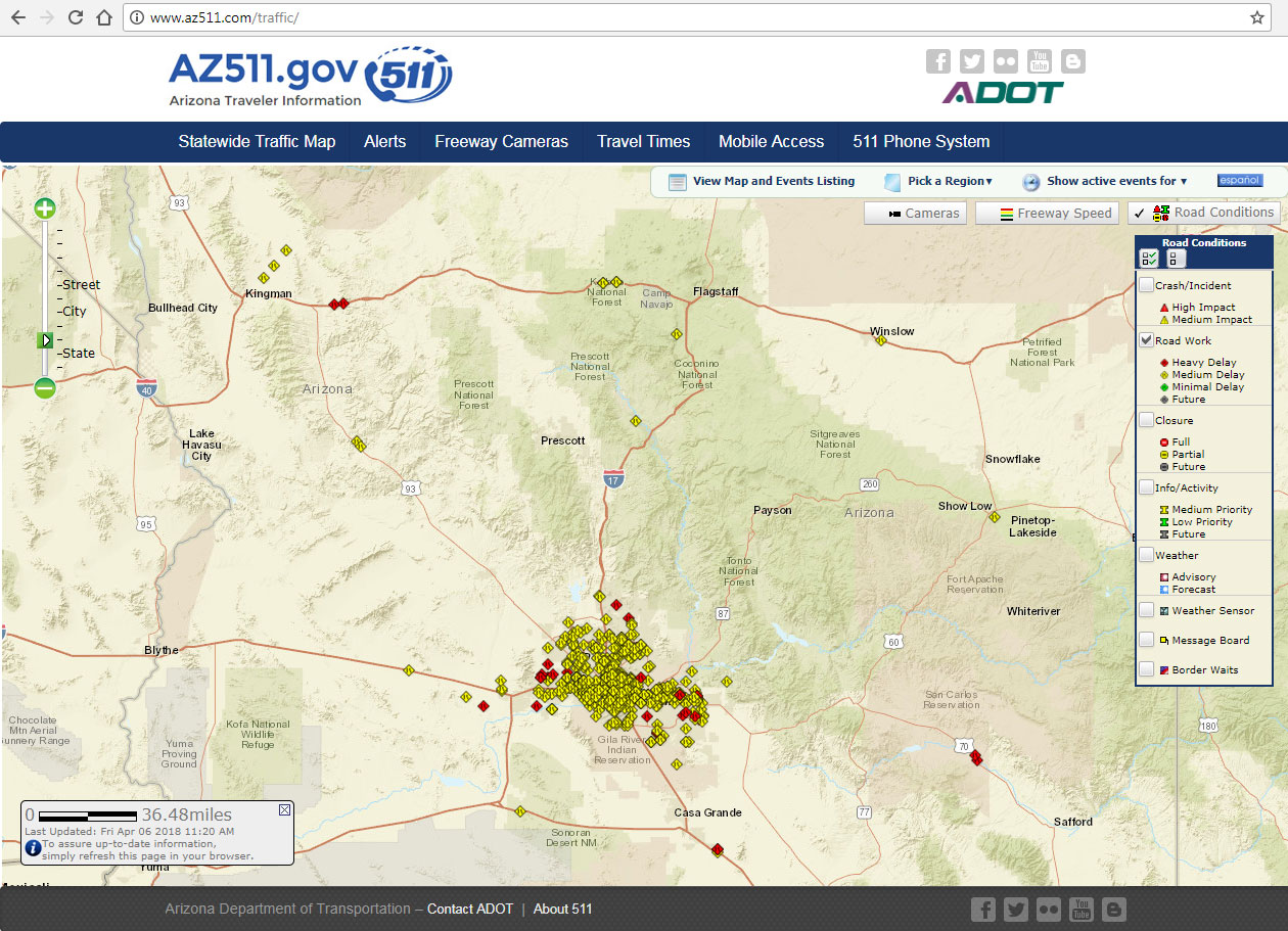 AZ511 Traffic Map