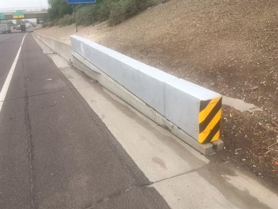 Advanced Dynamic Impact Extension Module used as a permanent barrier along highway
