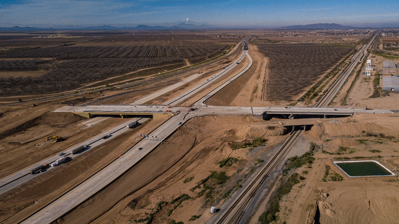 I-10 widening and State Route 87 near Eloy