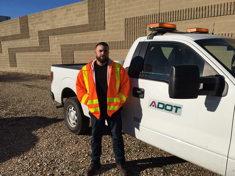 ADOT employee Jose Baeza rescued two motorists suffering from carbon monoxide poisoning