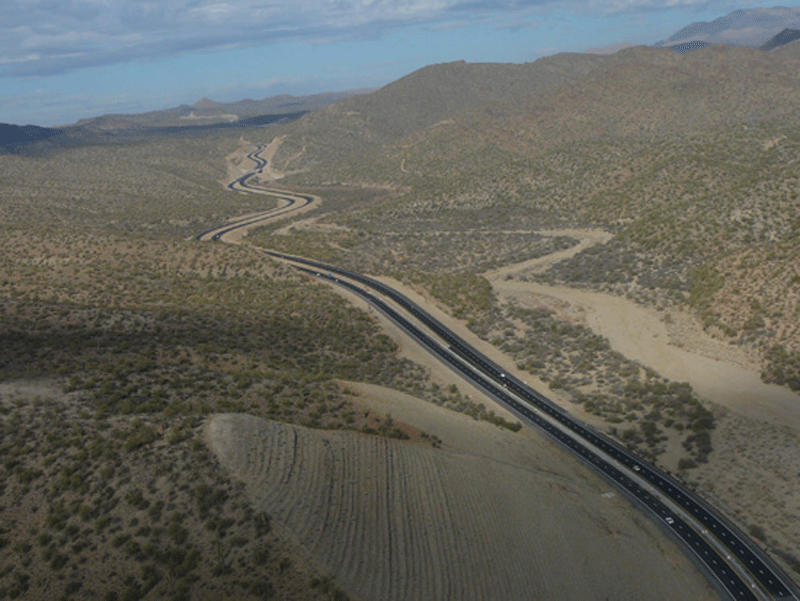 Aerial view of the US 93