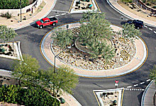 Roundabout as seen from above