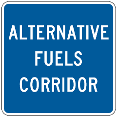 Alternative Fuels Corridor sign