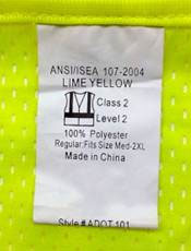 Safety Vest Manufactures tag
