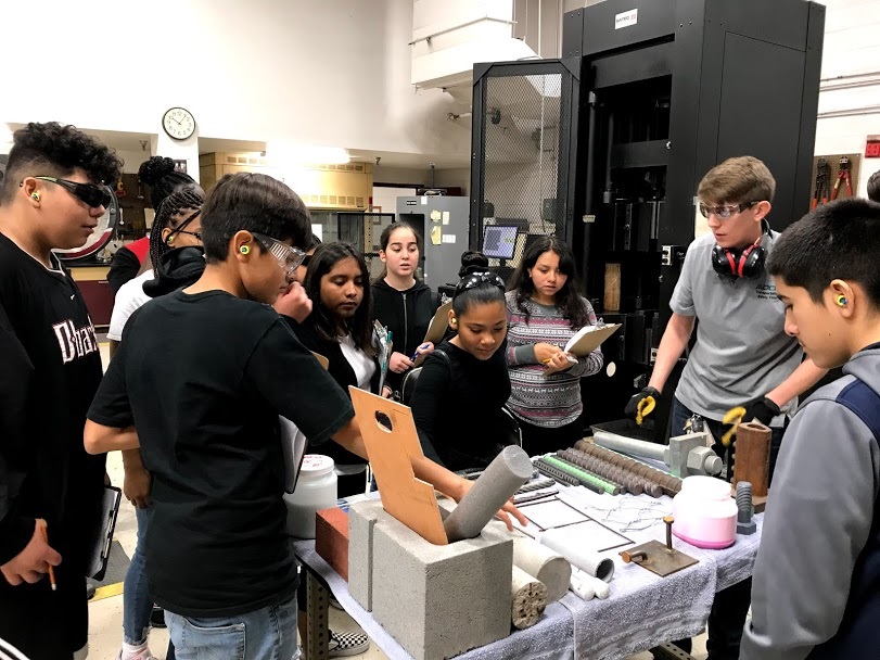  Students from Copper King Elementary School in Phoenix learned how math and science skills are used to build roads and other infrastructure while touring an ADOT Materials Lab.