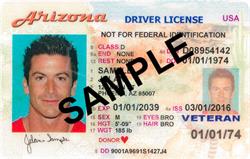 arizona driver license design