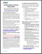 Certified Ignition Interlock Device (CIID) pamphlet