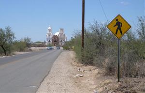 Pedestrian Crosswalk Sign; Photo courtesy of FHWA