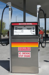 Red Diesel Pump