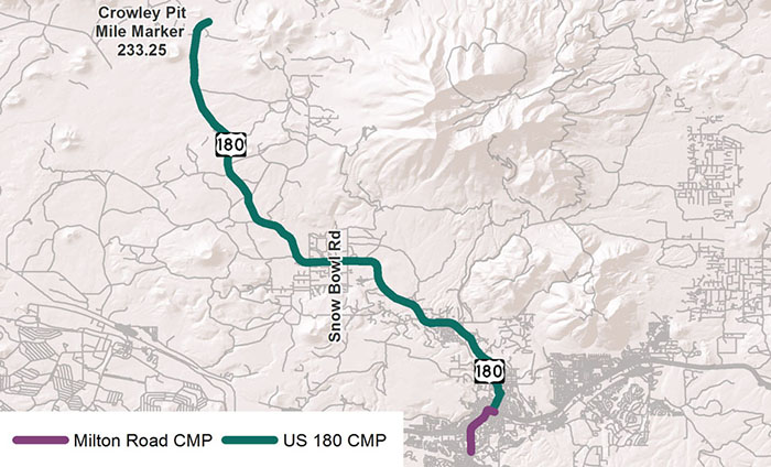 US 180 Project Area Map