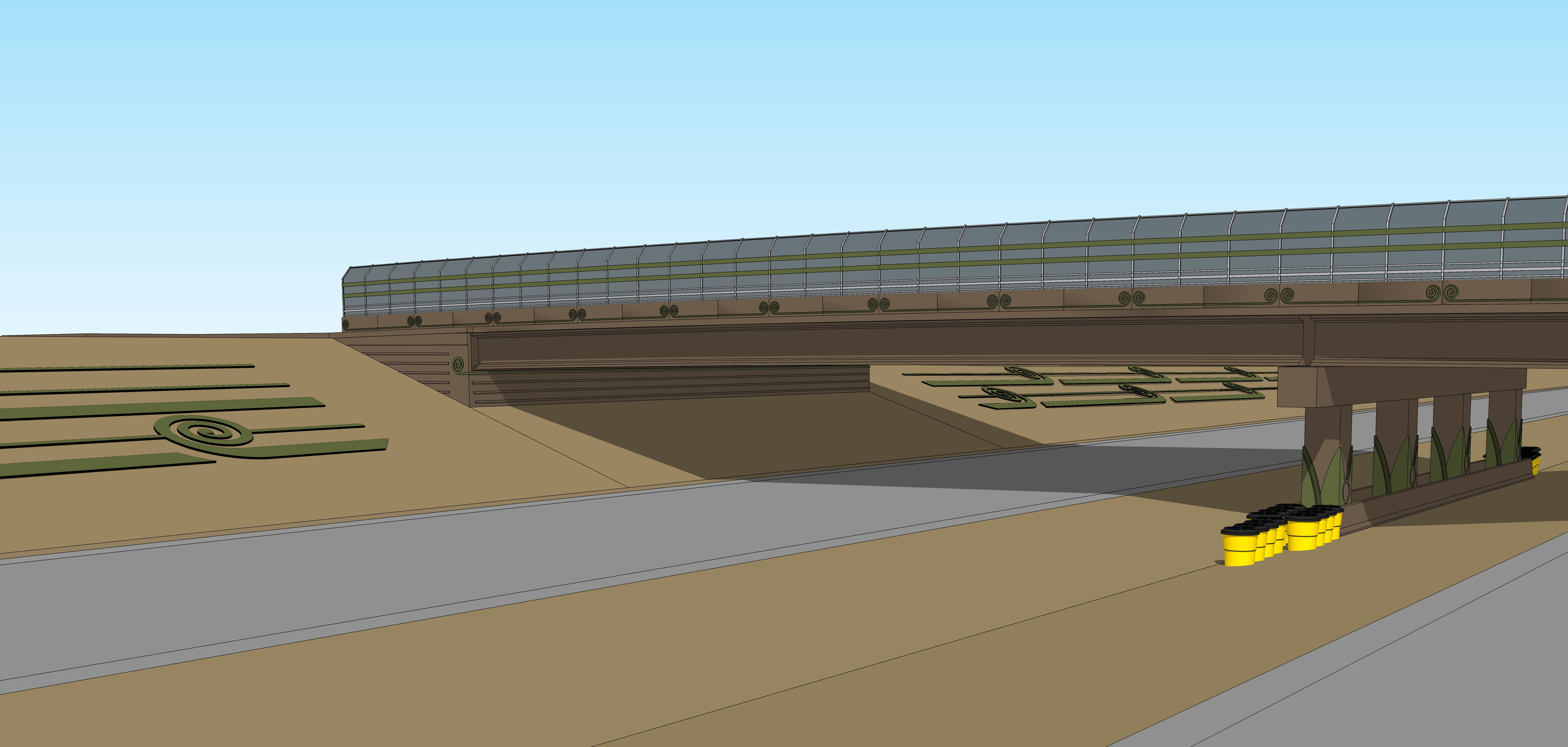 Aesthetic Rendering: Leaf Portal - Salt River Segment - Example Interchange Aesthetic Rendering: Leaf Portal - Salt River Segment - Example Interchange