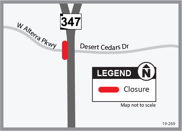 SR 347 at Union Pacific Railroad closure map SR 347 at Union Pacific Railroad closure map