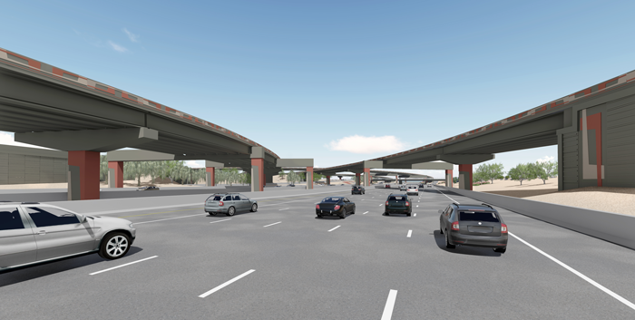 Aesthetic Rendering: Urban Link Pattern - Papago Segment - I-10 Westbound Aesthetic Rendering: Urban Link Pattern - Papago Segment - I-10 Westbound