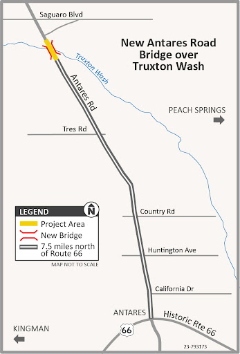 New Antares Road Bridge Over Truxton Wash Project map