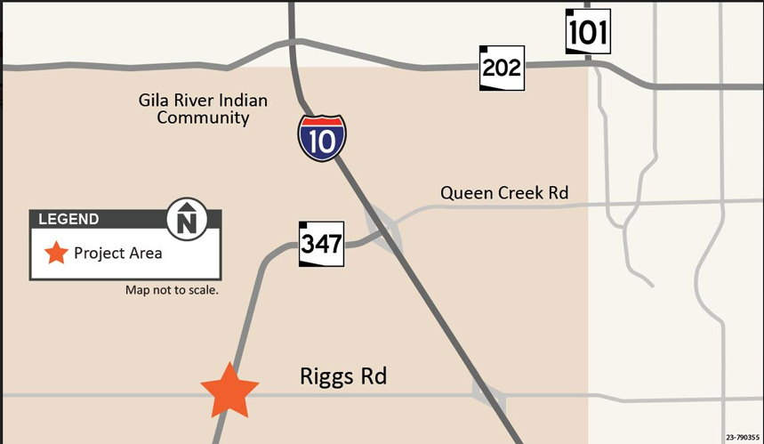 Riggs Road Traffic Interchange at SR 347 map