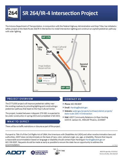State Route 264 Project Flyer thumbnail