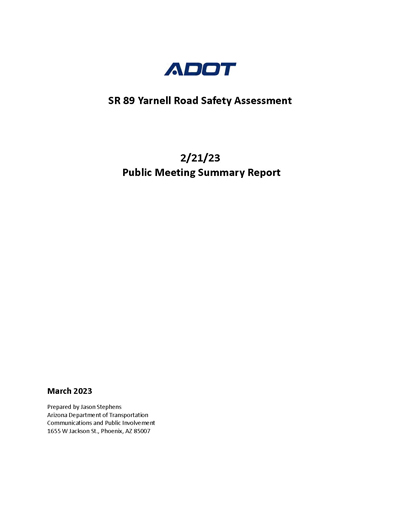 Public Meeting Summary Report Thumbnail