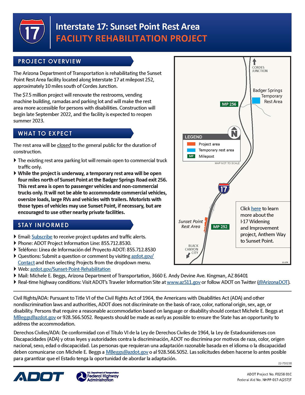 Sunset Point Rest Area project flyer updated