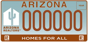 Arizona REALTORS® Homes For All License plate image
