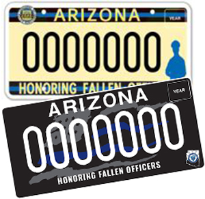 License Plate Honoring Fallen Police Officers