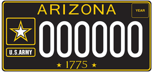 U.S. Army License plate image
