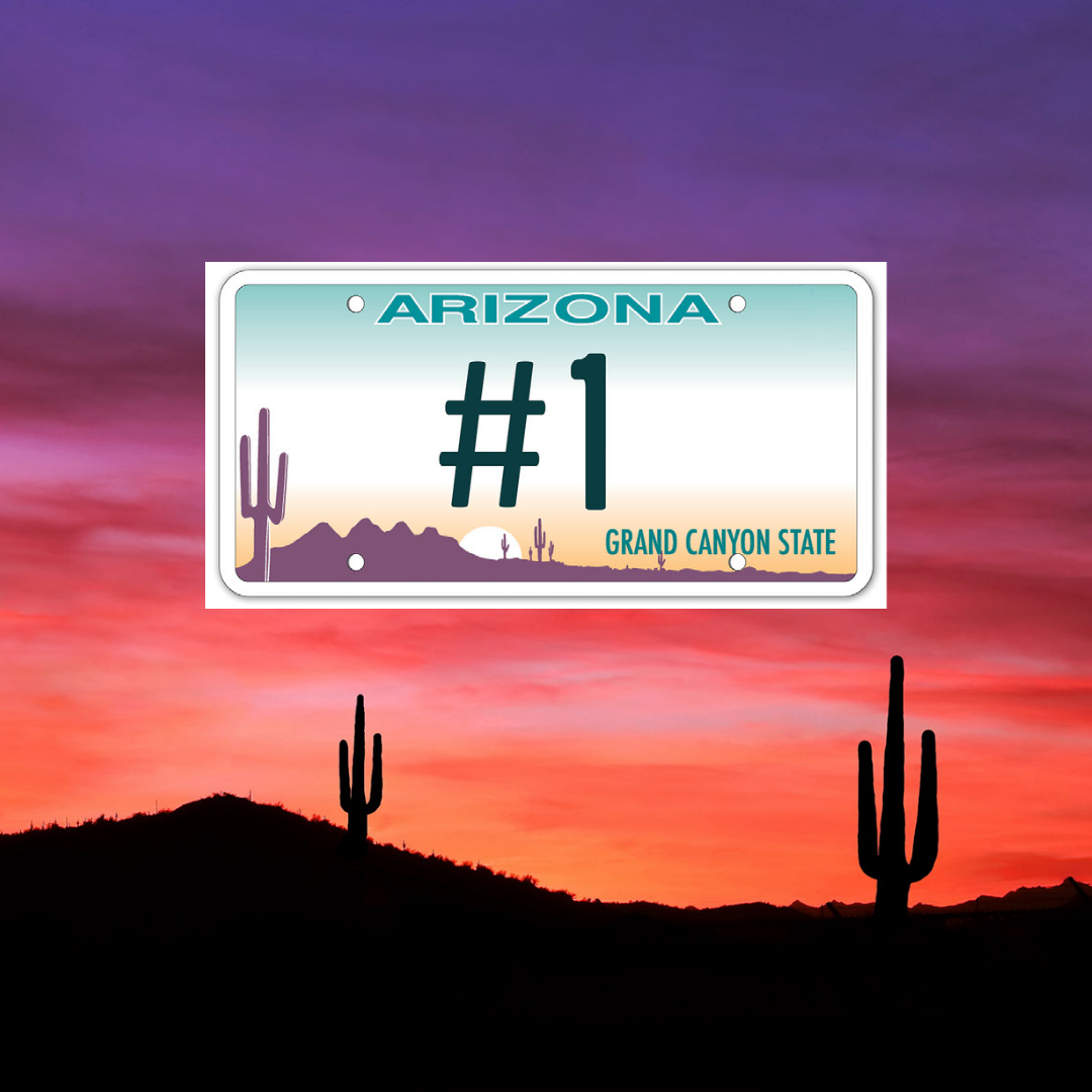 Arizona's license plate takes the top spot in national survey