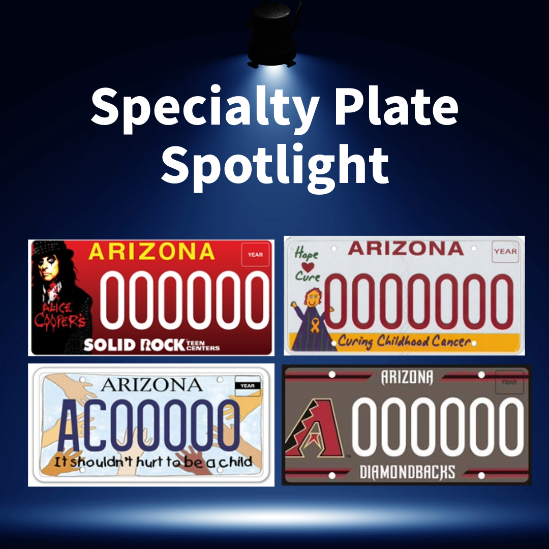 Specialty plates featured in October. 
