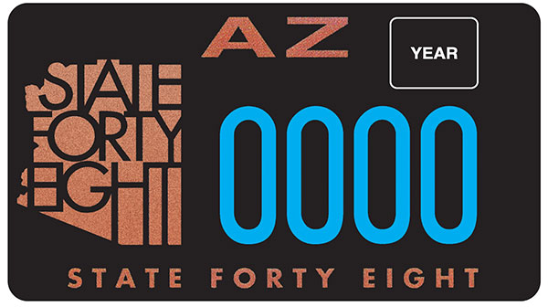 State Forty Eight Motorcycle Plate