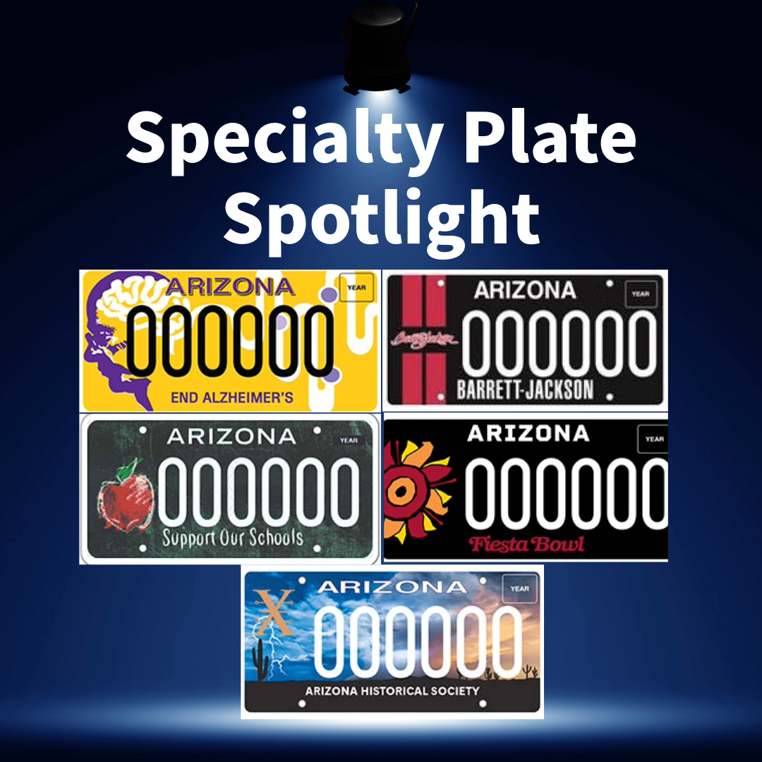 Specialty plates featured in January. 