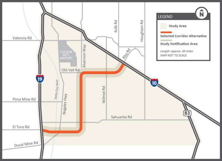 Sonoran Corridor (SR 410) Tier 2 Environmental Impact Study Map