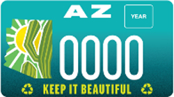 Keep Arizona Beautiful Small License plate image