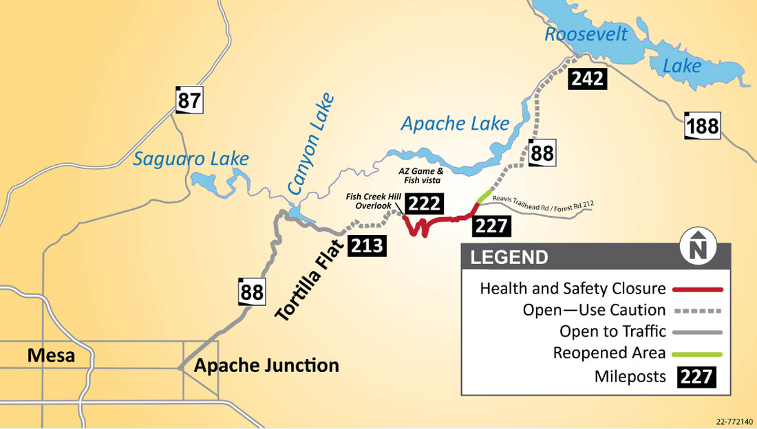 SR 88 Apache trail Map