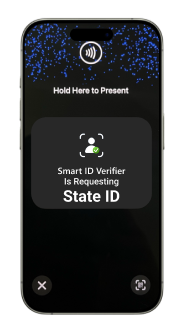 mobile phone with Smart ID Verifier app