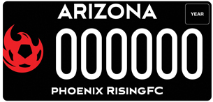 Phoenix Rising FC License Plate Image