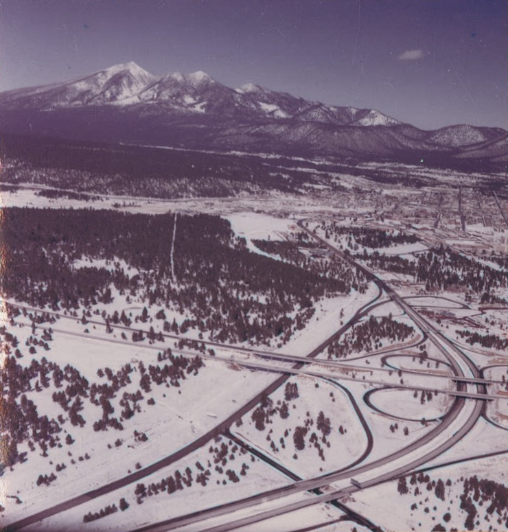 I-40 aerial west of Flagstaff