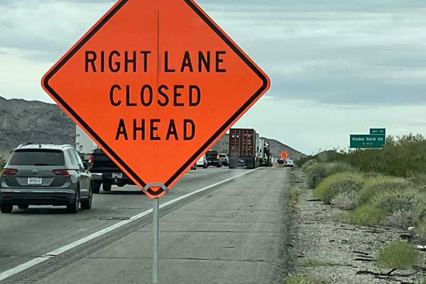 traffic sign on highway